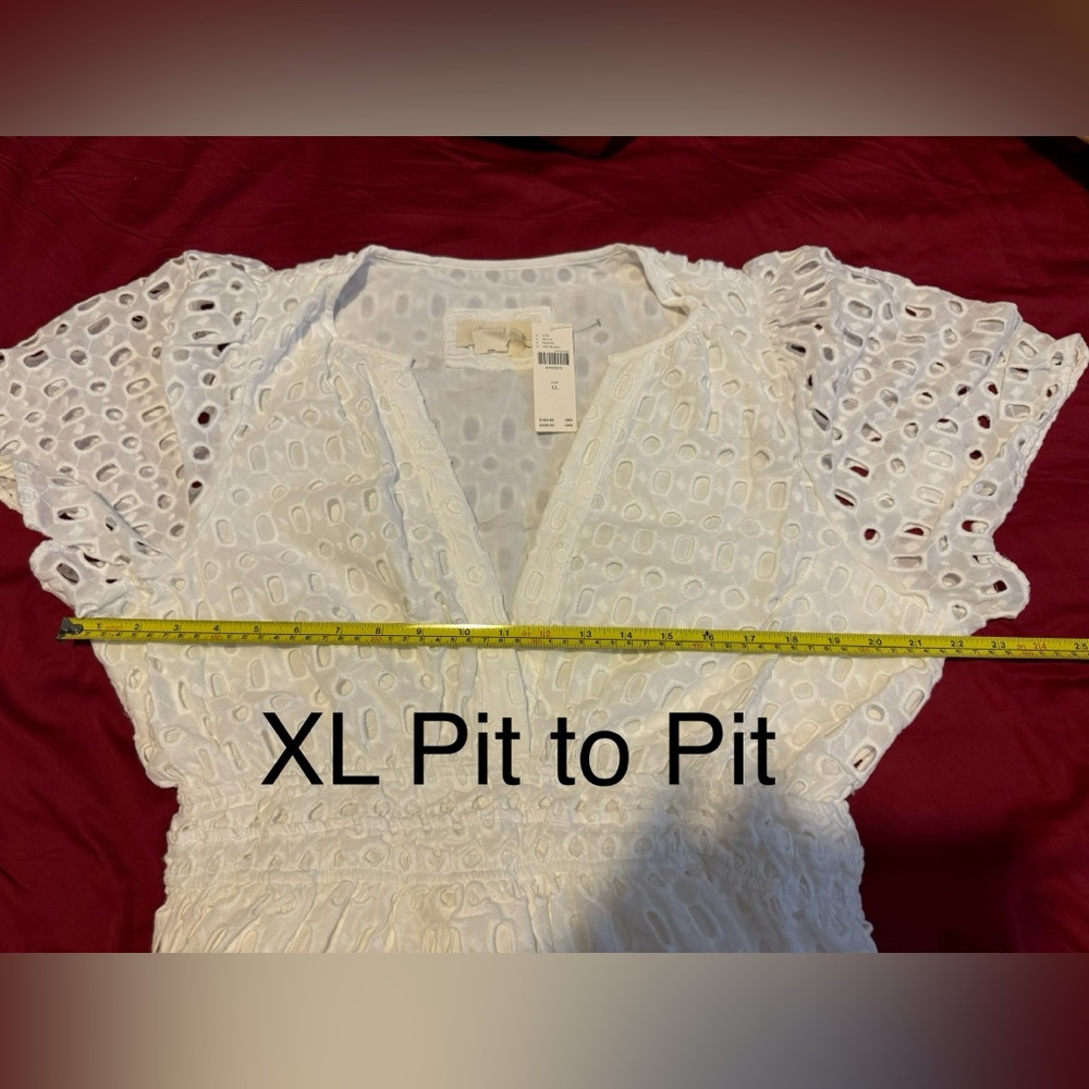 NWT Anthropologie Somerset Maxi Dress Eyelet Edition WHITE - Picture 7 of 16